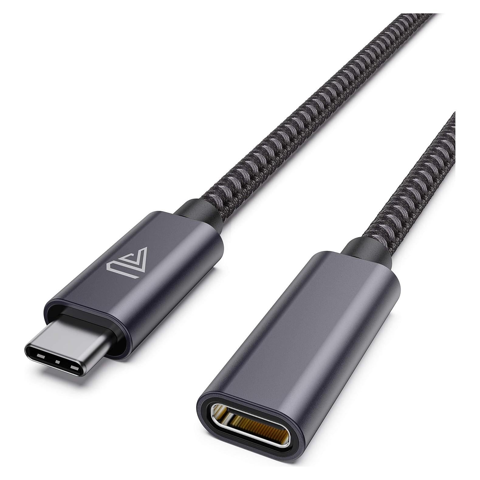 Cable Extensión USB C 1.0m Faracent 240W 20Gbps Gris