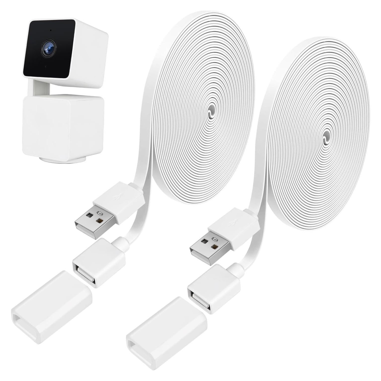 Paquete de 2 Cables de Extensión USB 7.5m Goldtime para WYZE Cam