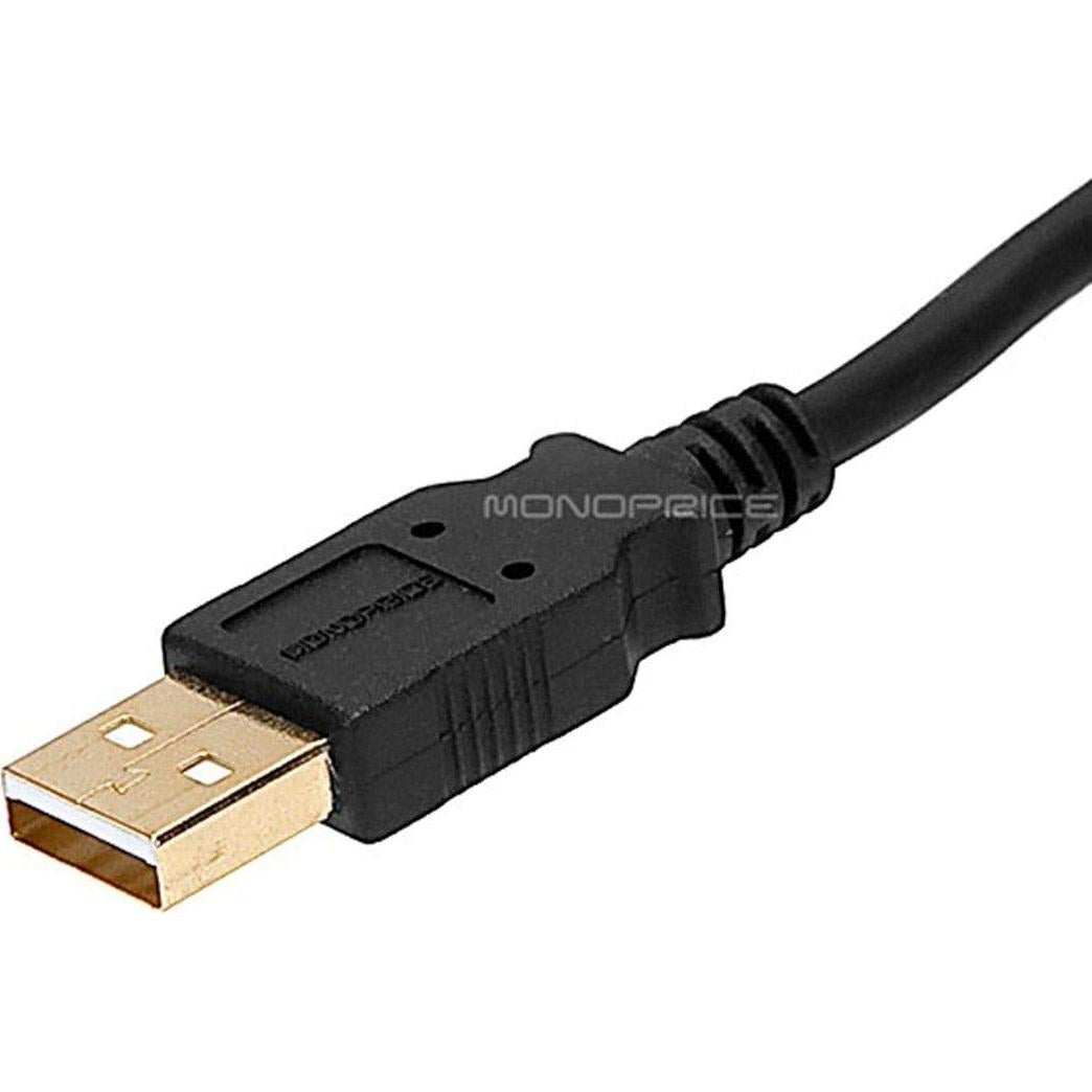 Cable de Extensión USB 2.0 Tipo A Macho a Hembra Monoprice 0.91m Negro