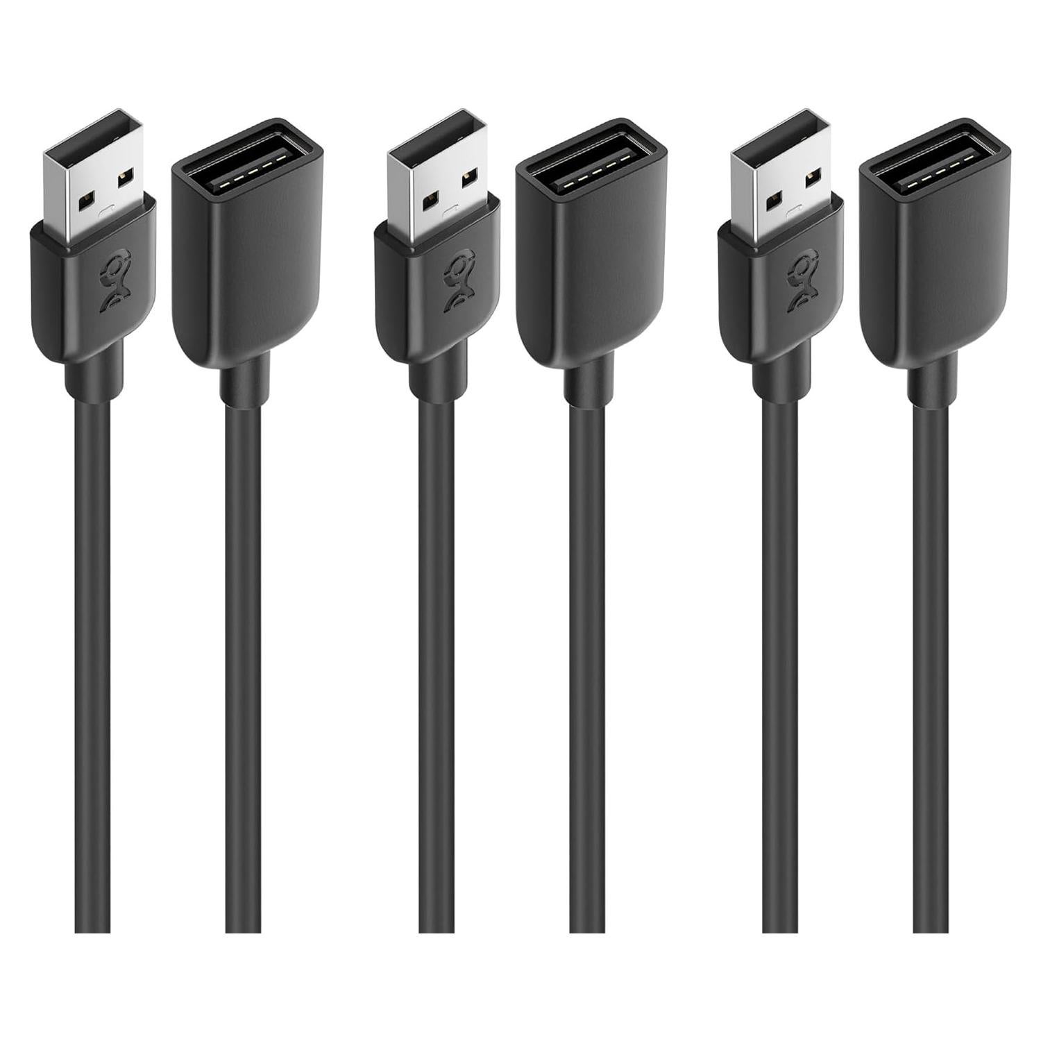 Cable Extensión USB 2.0 Cable Matters 1.83m Paquete de 3