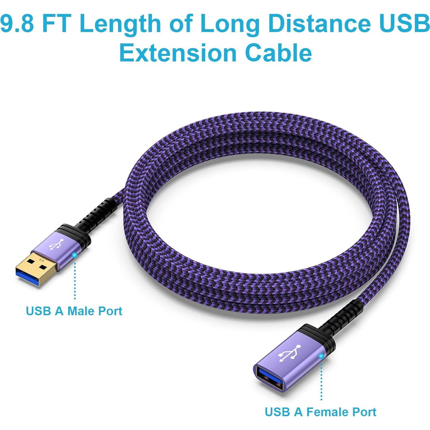 Cable de Extensión USB 3.0 3m A Macho a Hembra - Shenzhen
