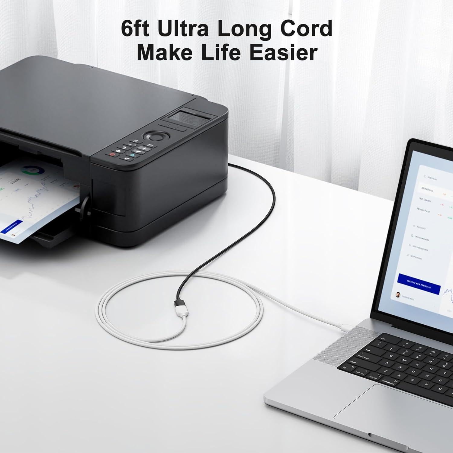 Paquete de 4 Cables de Extensión USB 2.0 Besgoods 1.83 m