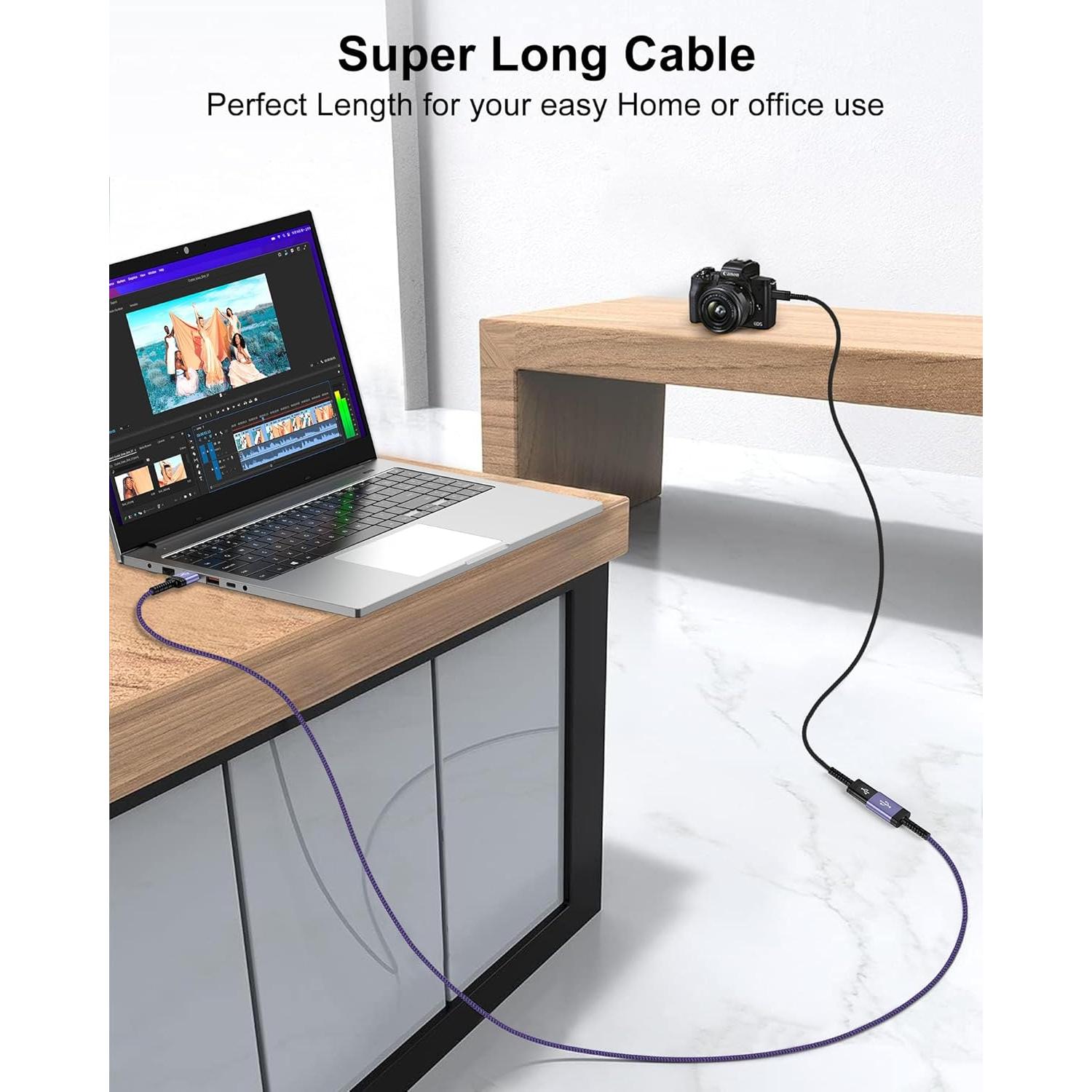 Cable de Extensión USB 3.0 AILKIN 1.83m Trenzado Nylon