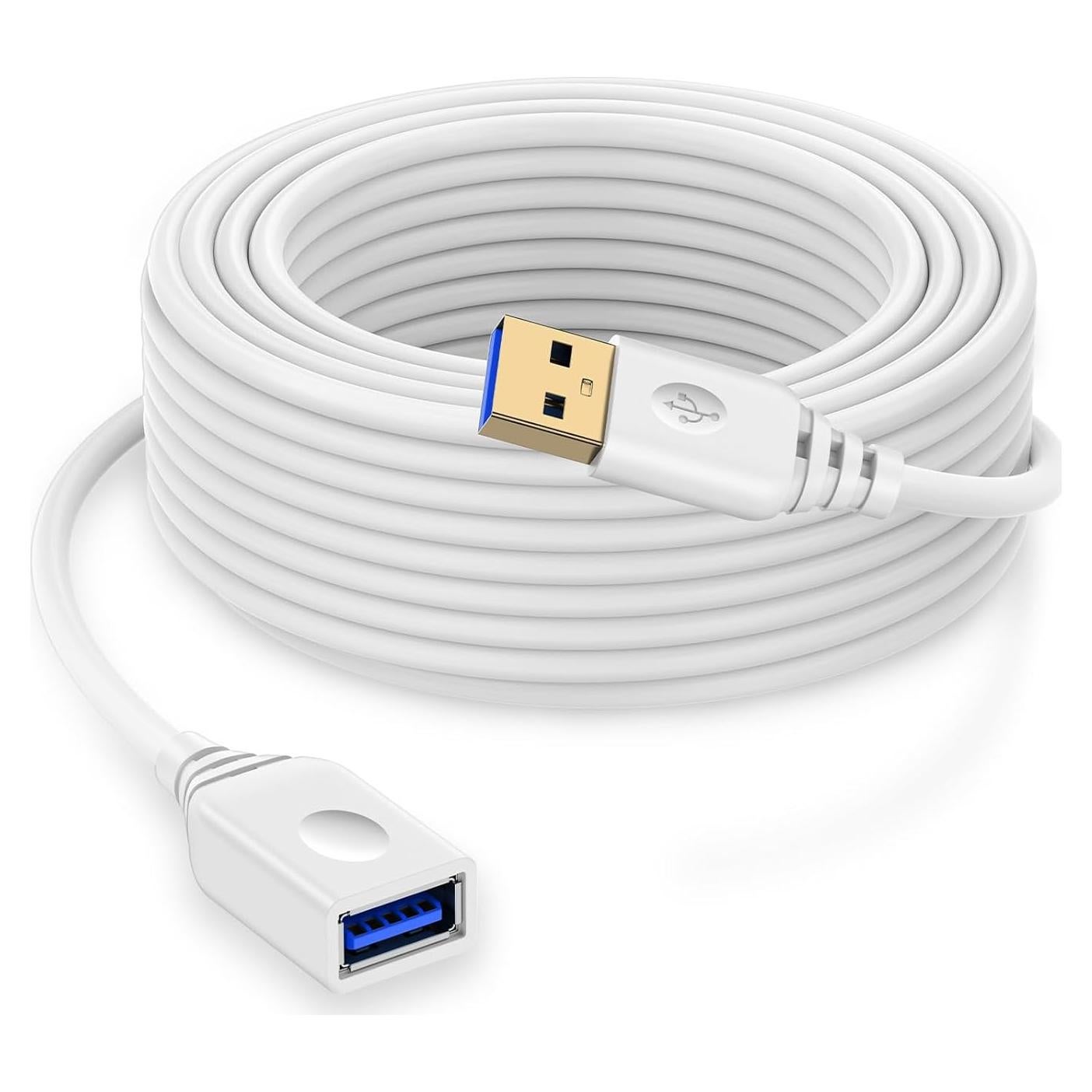 Cable de Extensión USB 3.0 3m 3M A Macho a Hembra Blanco