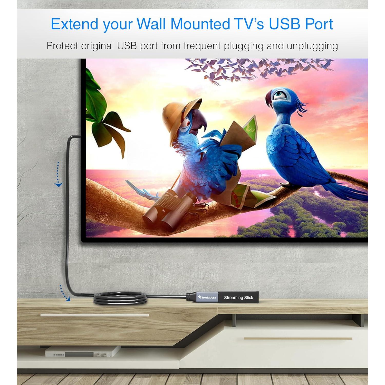 Cable de Extensión USB 3.0 BlueRigger 1.83m Macho a Hembra