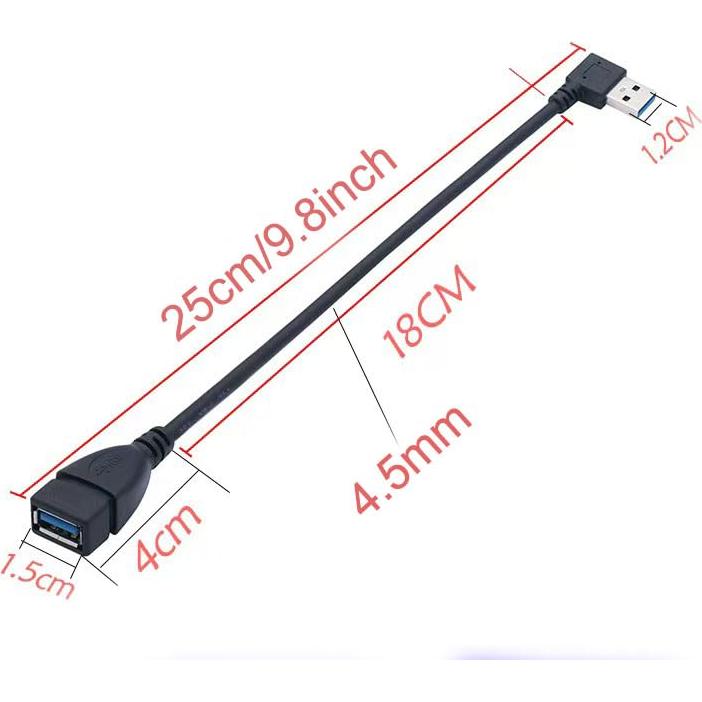 Cable de Extensión USB 3.0 Macho a Hembra 25cm - SZMXUCK