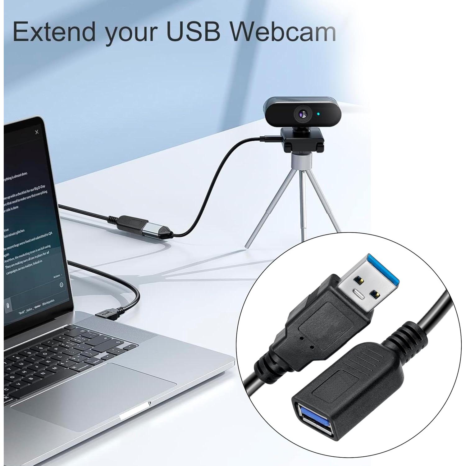 Cables de Extensión USB 3.0 SaiTech IT 1 Pie (30.48 cm) 2 Pack