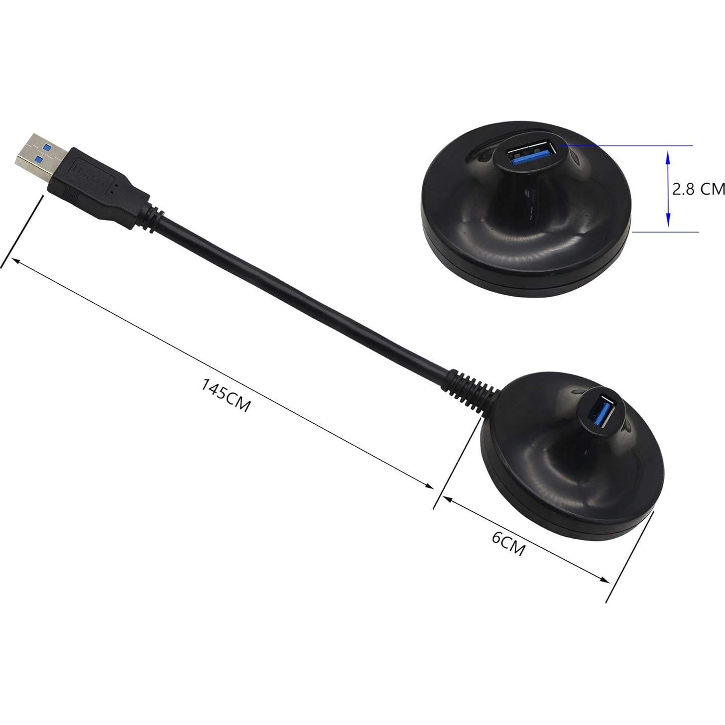 Cable Extensión USB 3.0 PNGKNYOCN 1.45m Macho a Hembra 5Gbps