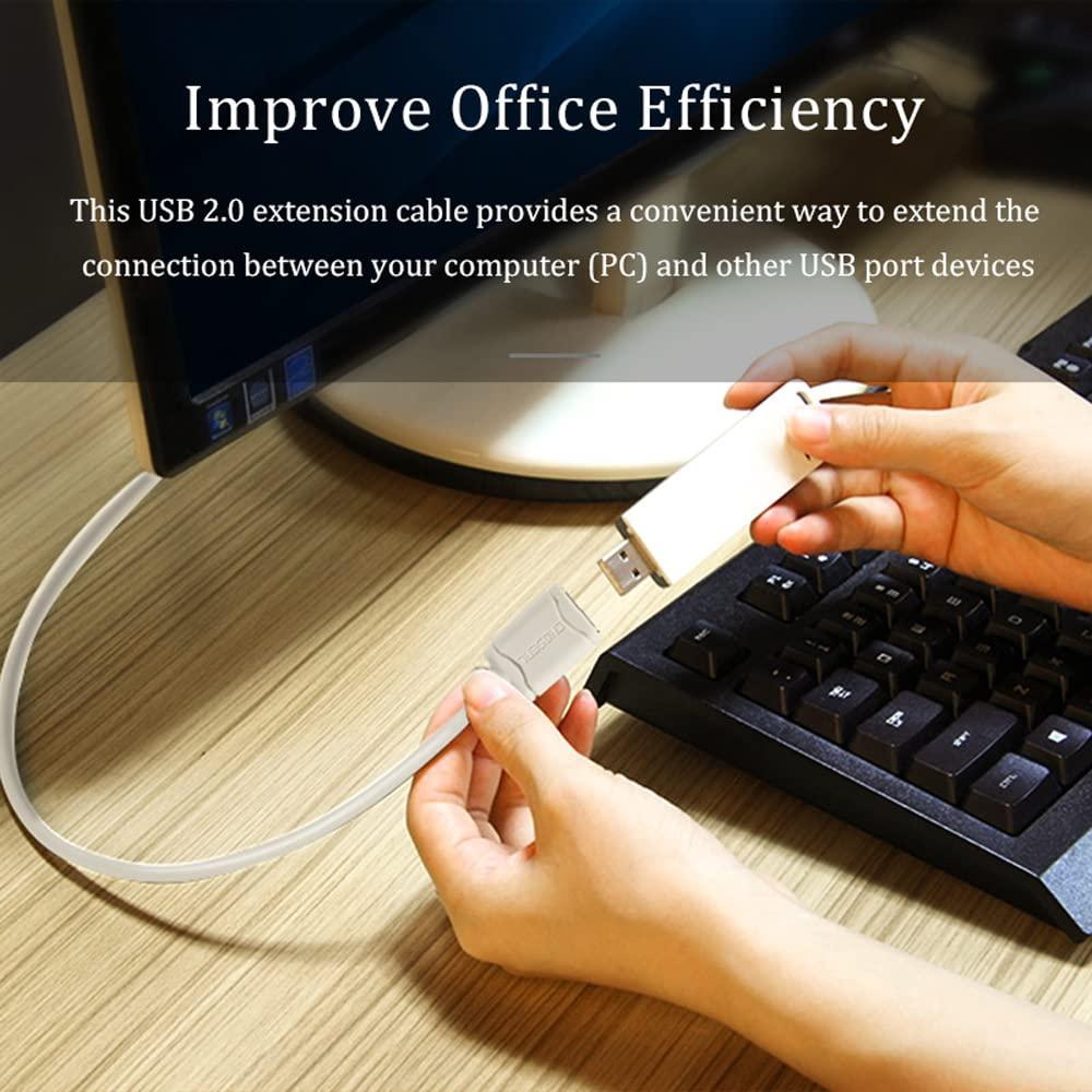 Cable de Extensión USB 2.0 CHOSEAL A-macho a A-hembra 3m
