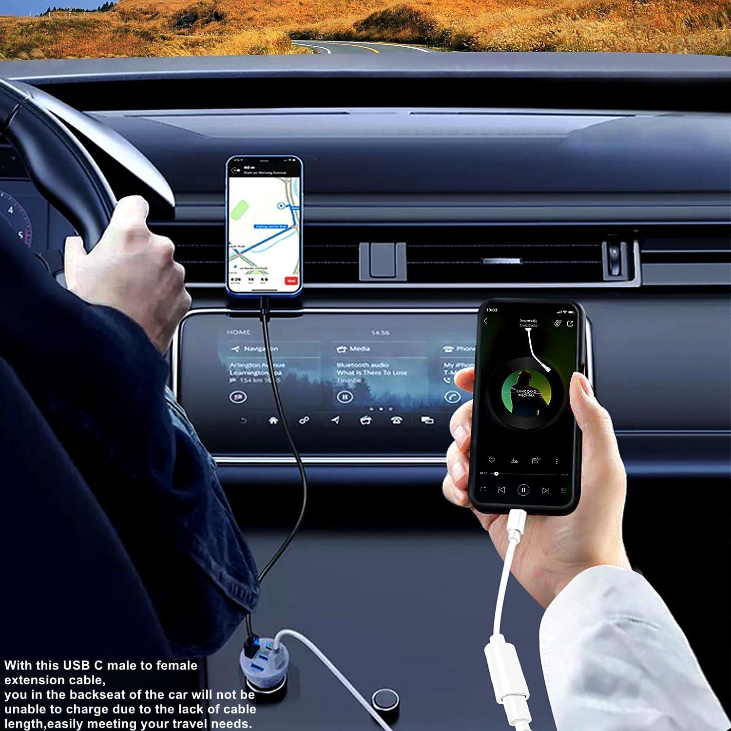 Cable Extensión USB-C 1.0 m GGrzmvxy para Cámara Ring