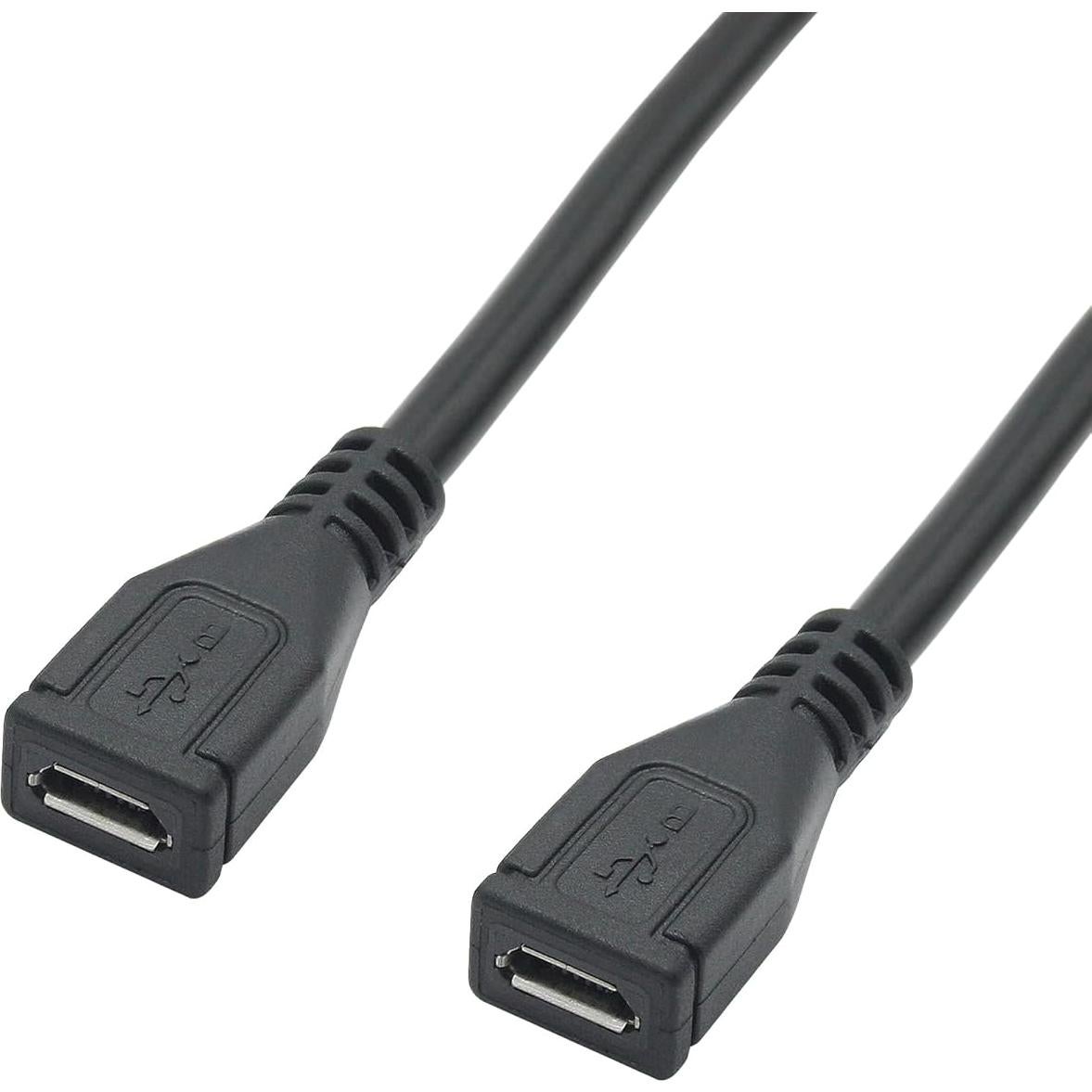 Cable de Extensión Micro USB Hembra a Hembra 25cm - 2 Piezas