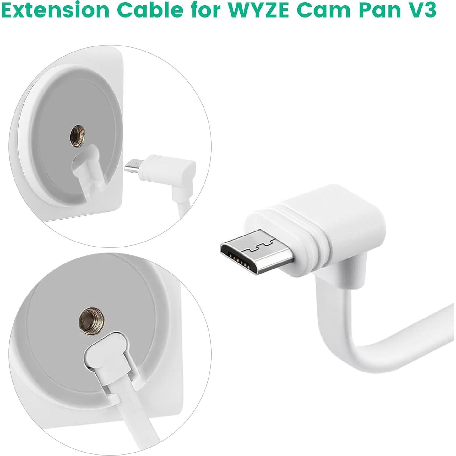 Paquete de 2 cables de extensión 9 m para cámara WYZE Cam Pan V3
