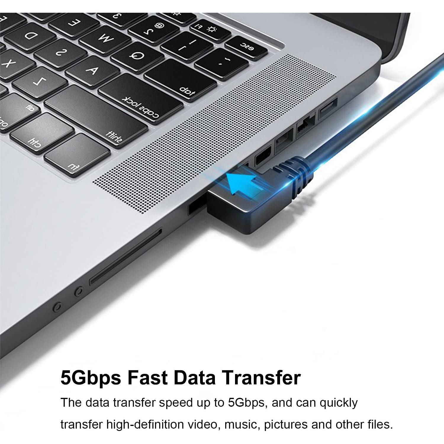 Cable Extensión USB 3.0 90 Grados Jadebones 30CM Pack 4