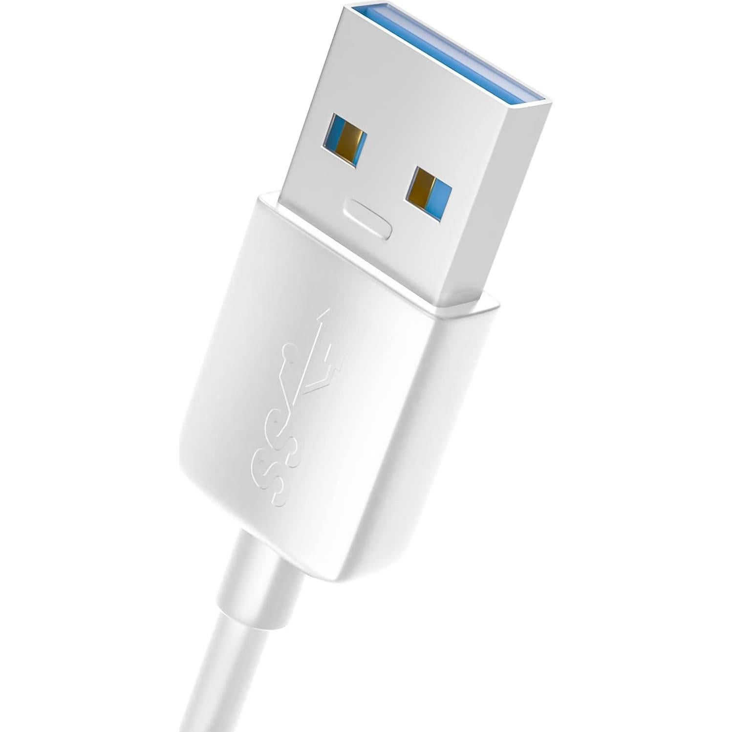 Cable Extensión USB 3.0 BolAAzuL Macho a Macho 1.5m Blanco