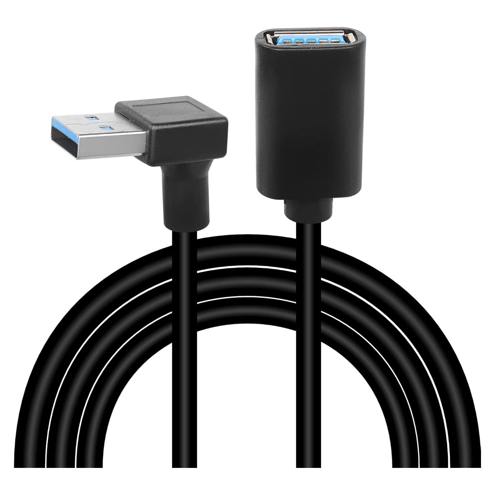 Cable de Extensión USB 3.0 GELRHONR 1M Ángulo Arriba Negro