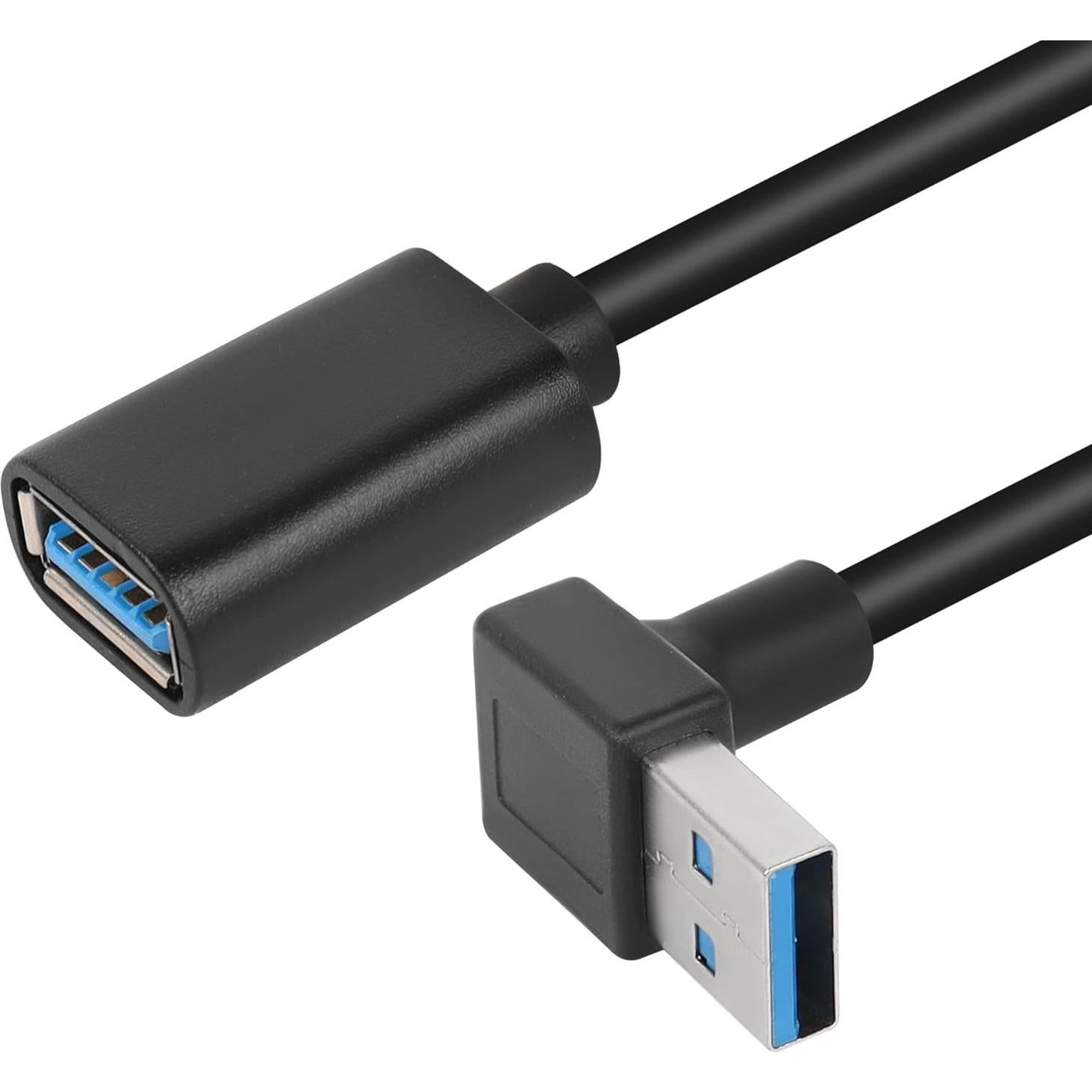 Cable de Extensión USB 3.0 GELRHONR 1M Ángulo Arriba Negro