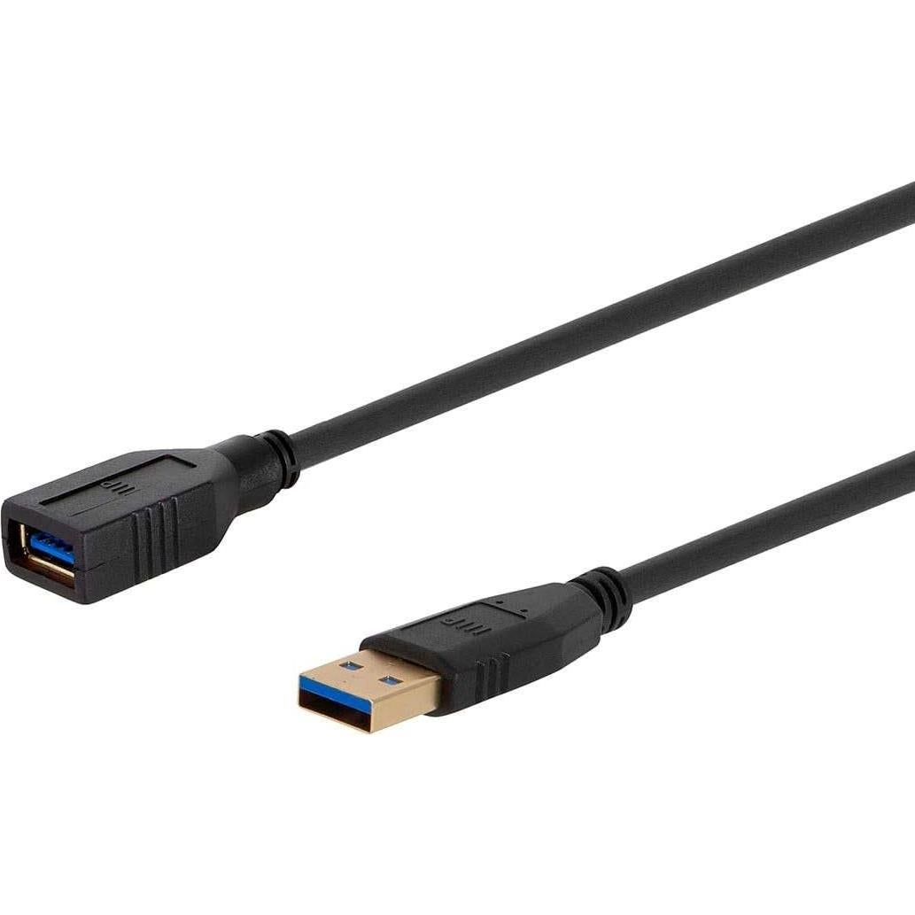 Cable USB 3.0 Monoprice Tipo-A a Tipo-A 1.83m Negro 32AWG