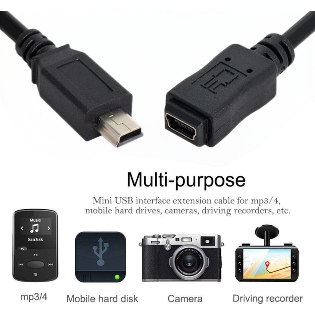 Cable de Extensión USB Mini 5Pin Macho a Hembra CY 1.5M