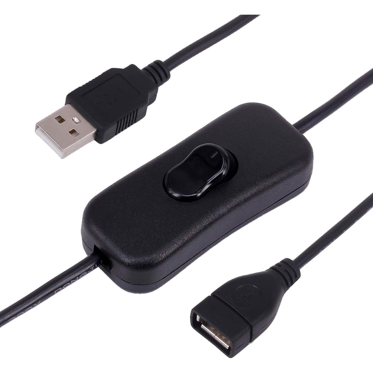 Cable USB Macho a Hembra Yeebline 3 Pack con Interruptor