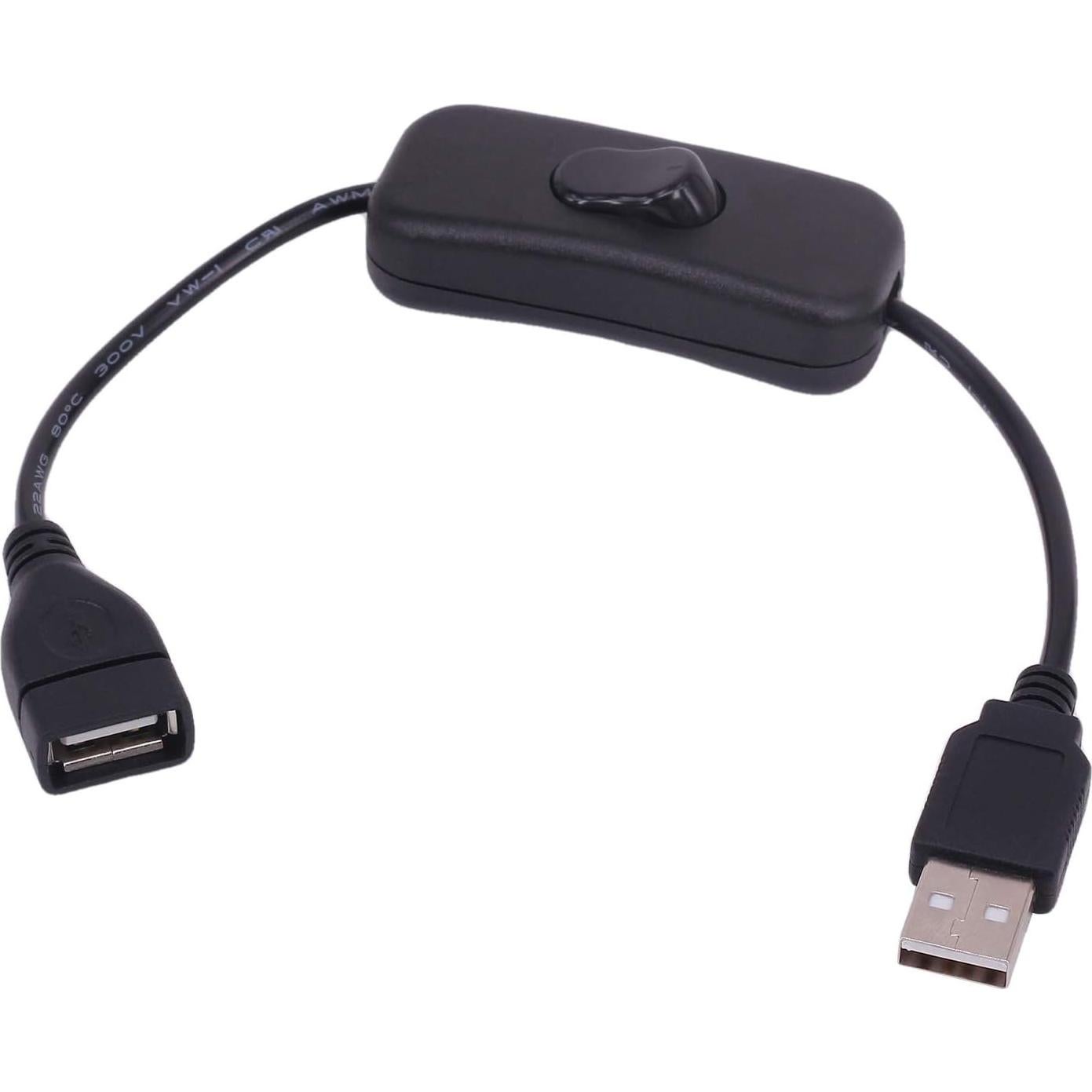 Cable USB Macho a Hembra Yeebline 3 Pack con Interruptor