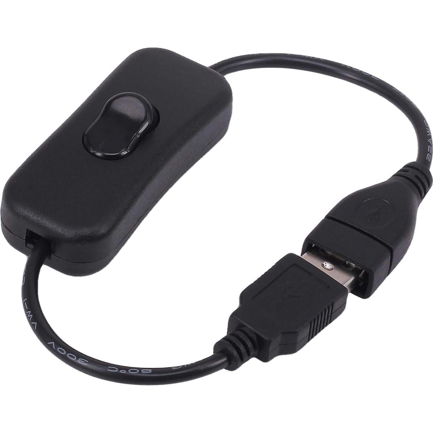 Cable USB Macho a Hembra Yeebline 3 Pack con Interruptor