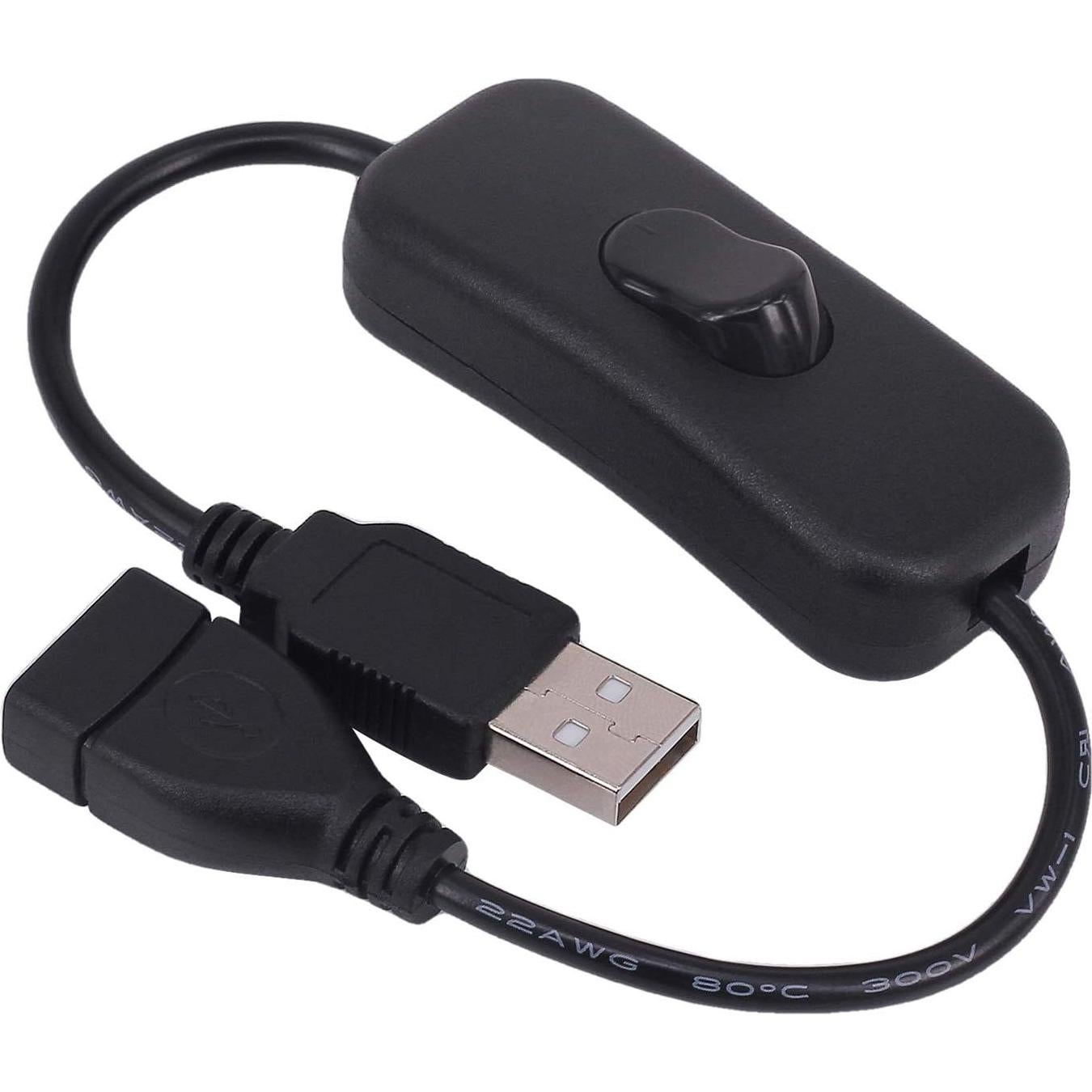 Cable USB Macho a Hembra Yeebline 3 Pack con Interruptor