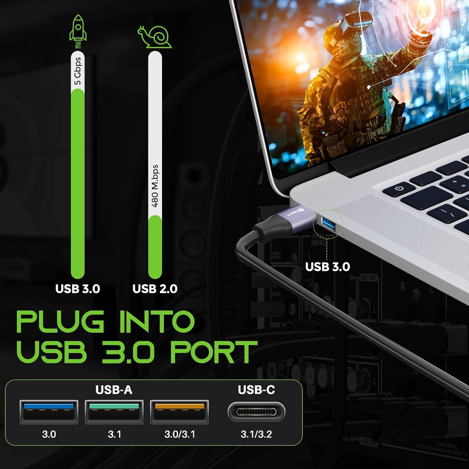 Cable de Extensión Activo USB 3.0 GEARit 9.14m - 5 Gbps