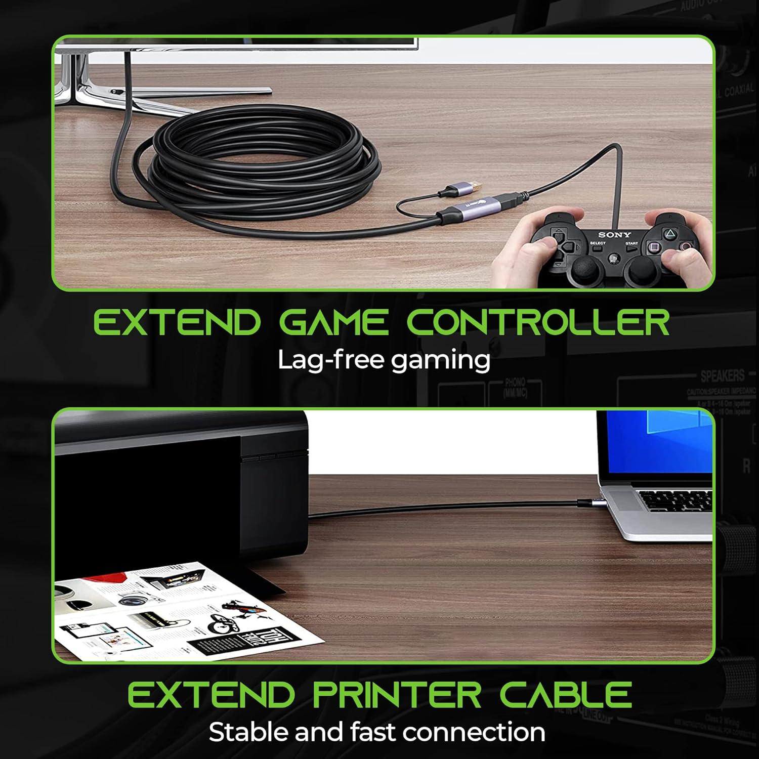 Cable de Extensión Activo USB 3.0 GEARit 9.14m - 5 Gbps