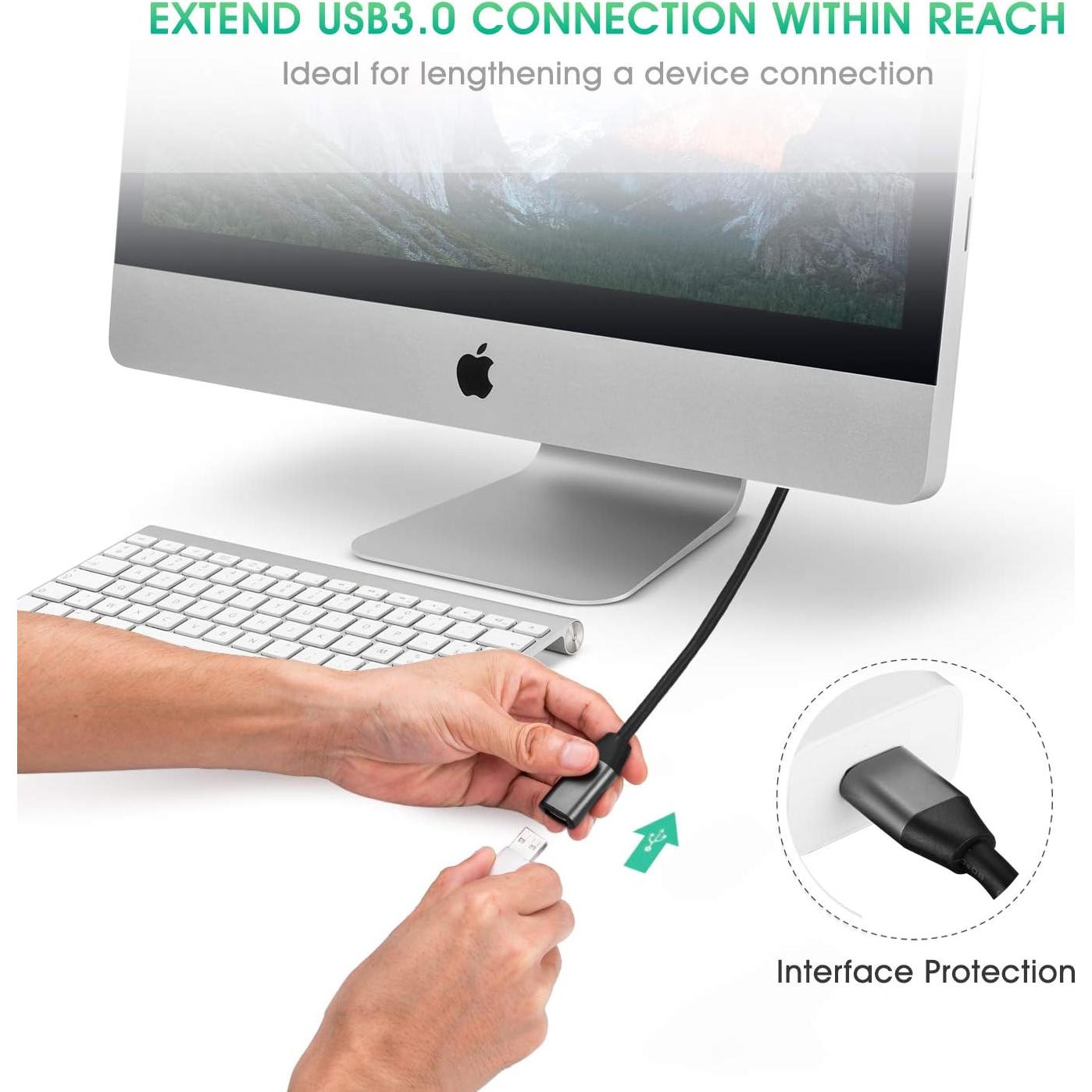 Cable de Extensión USB 3.0 XXONE 6m Alta Velocidad Tipo A