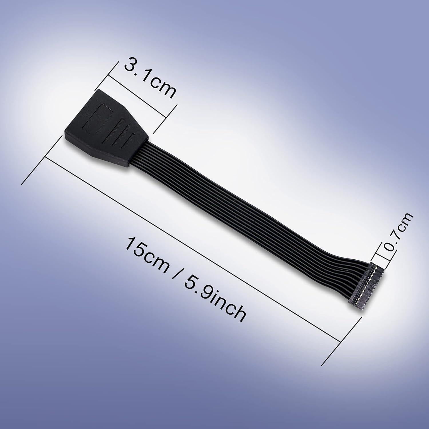 Cable de Extensión USB 3.0 GINTOOYUN 15 cm Macho a Hembra