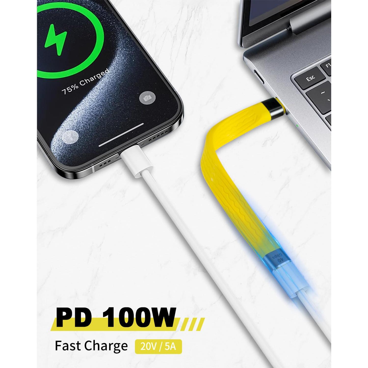 Cable Extensión USB C Duttek 40Gbps 12.7cm 100W 8K