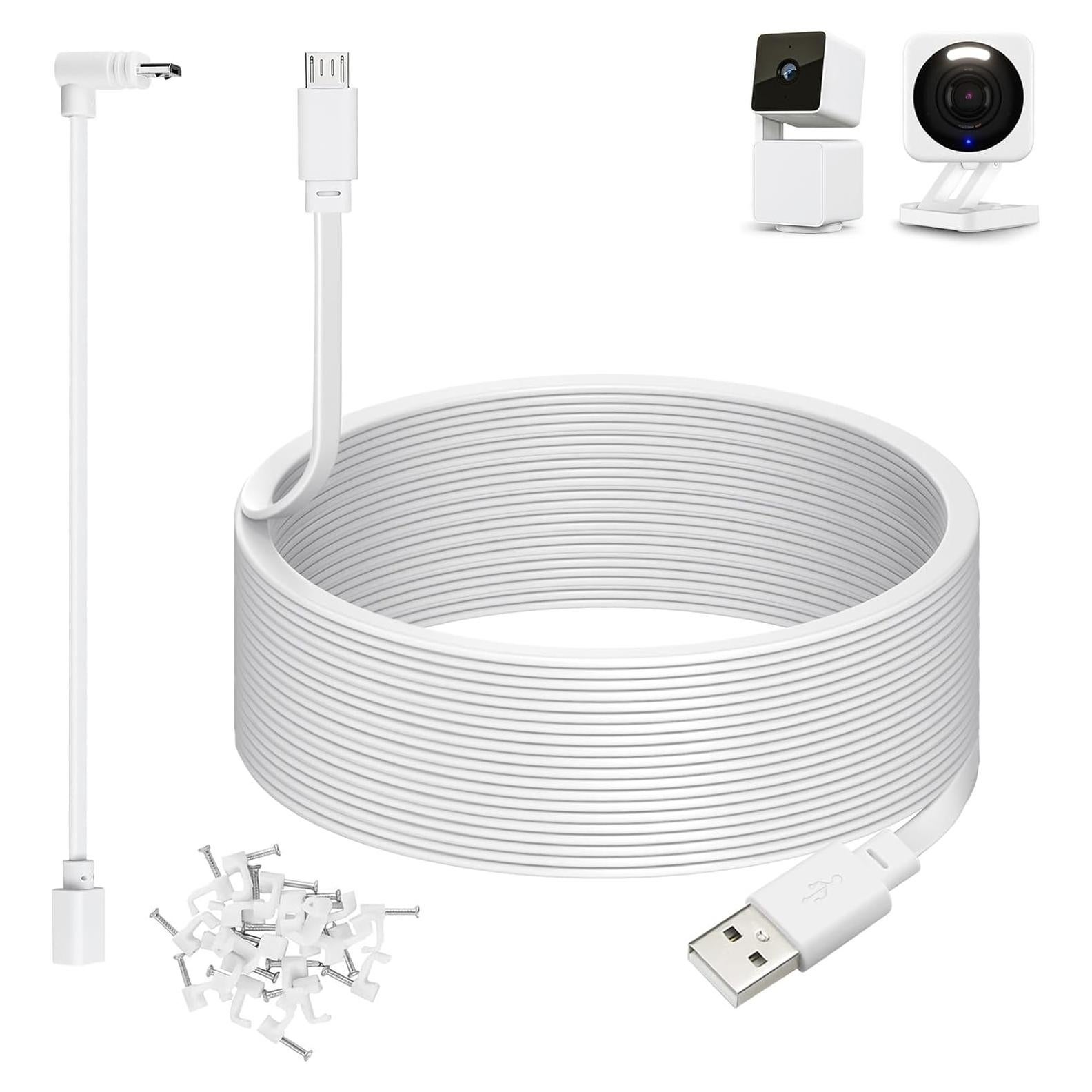 Cable de Alimentación de 15m Weishan para Wyze Cam y Blink