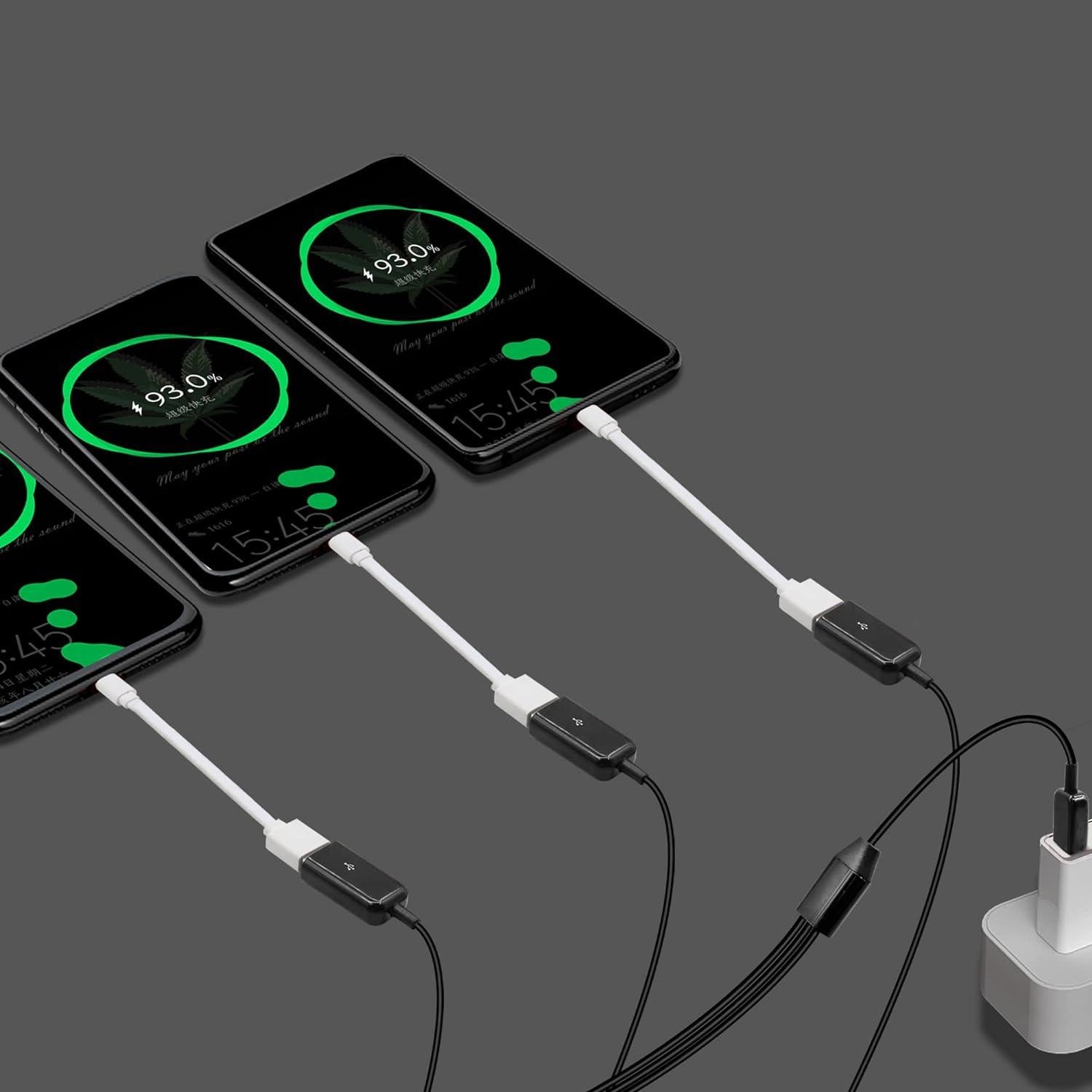 Divisor USB 2.0 RIIEYOCA 1m a 3 USB Hembras para Carga