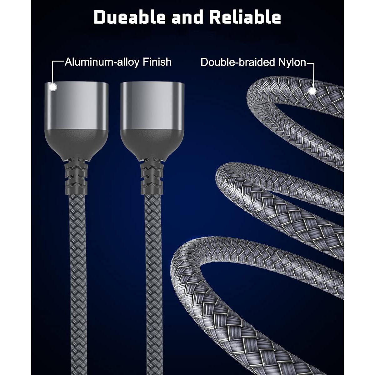 Divisor USB-A 4 Puertos Elebase 0.3M Adaptador Gris