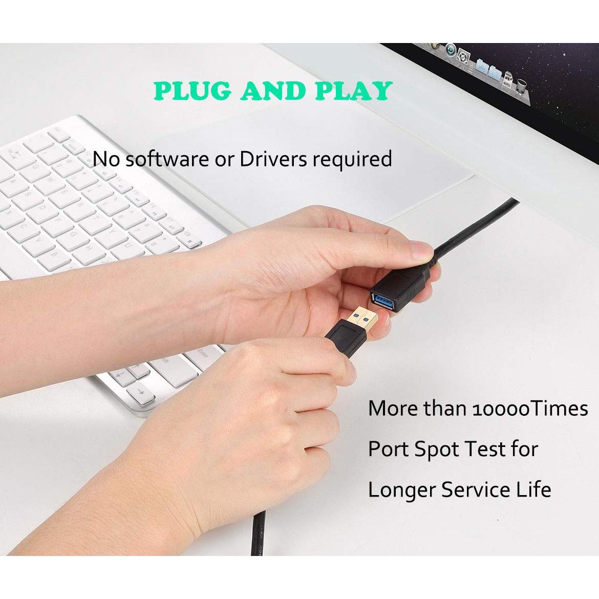 Cable Extensor USB 3.0 4.57m Nobrand Alta Velocidad 5Gbps