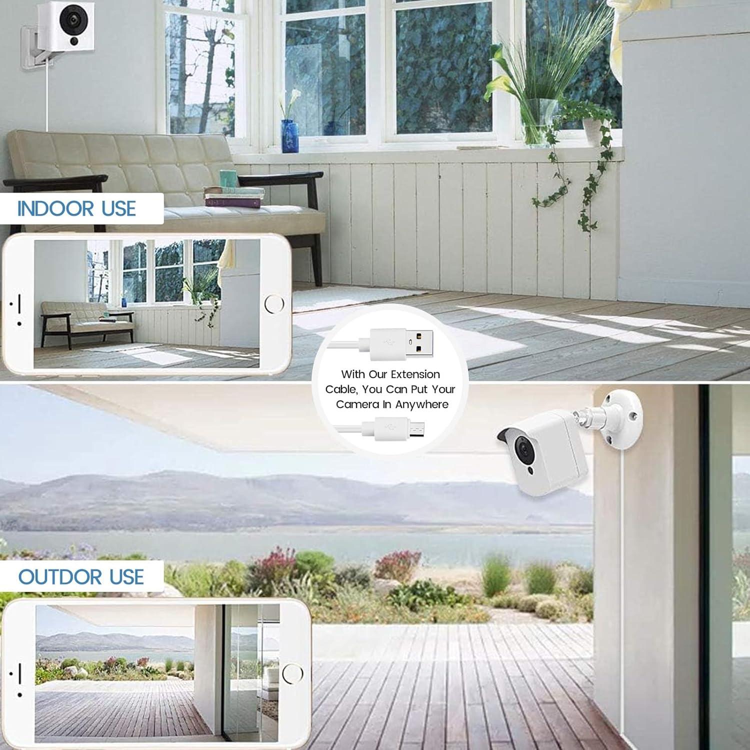 Cable de Extensión USB a Micro USB 2-Pack 7.62m SMAYS Blanco