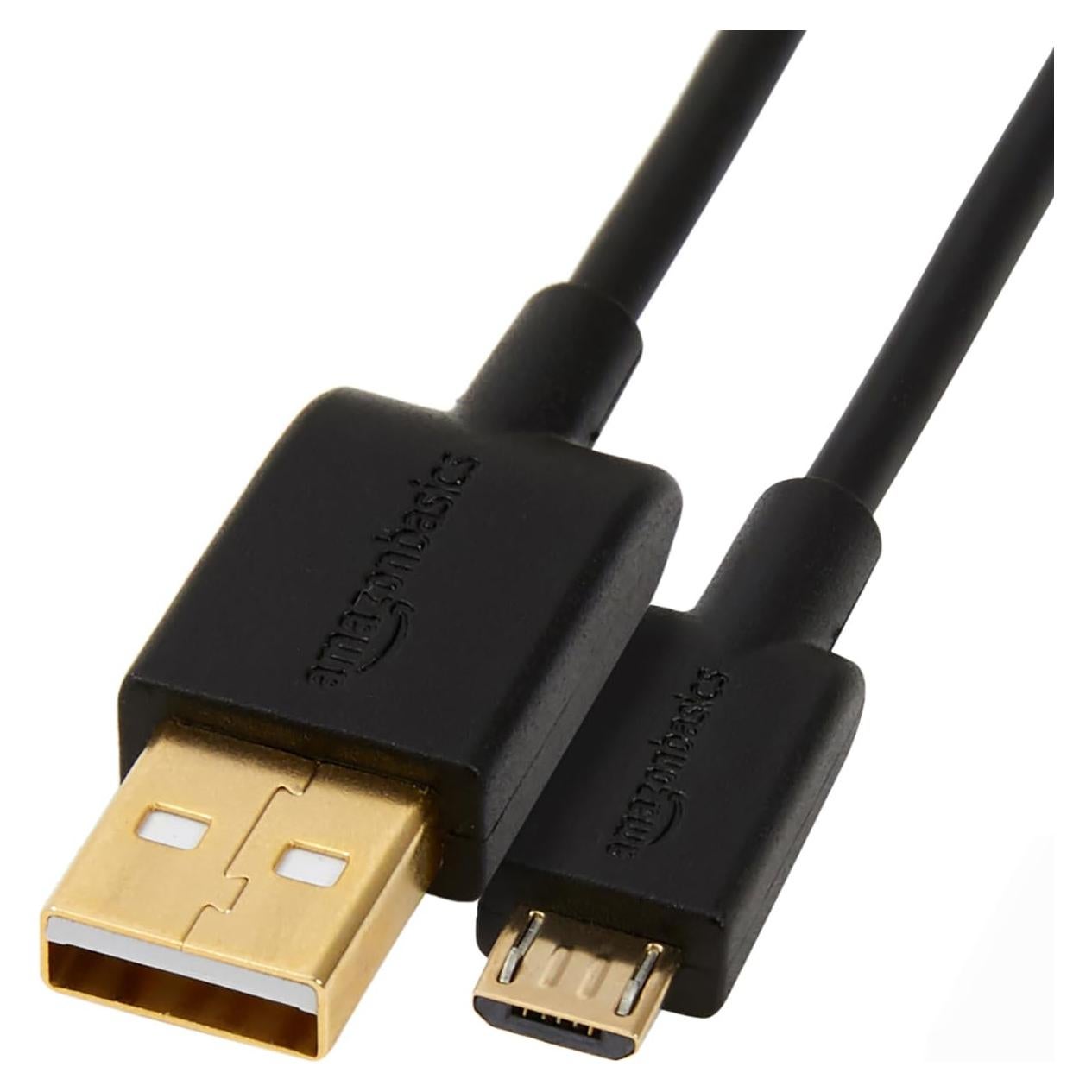 Cable USB 2.0 Amazon Basics A-Macho a Micro B 3.05m Negro