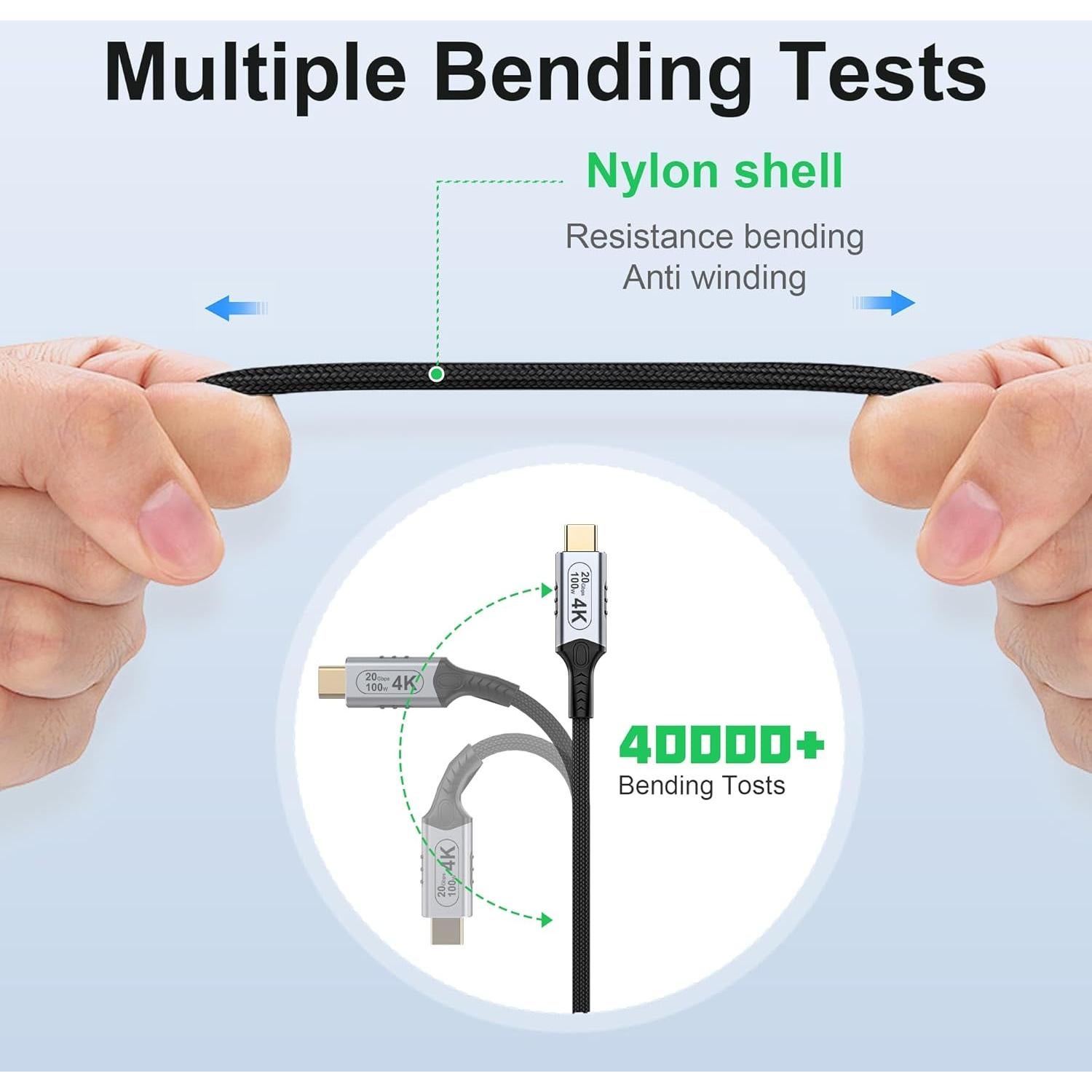 Cable de Extensión USB-C 3.2 BAWIOFIAU 5M 20Gbps 100W 4K