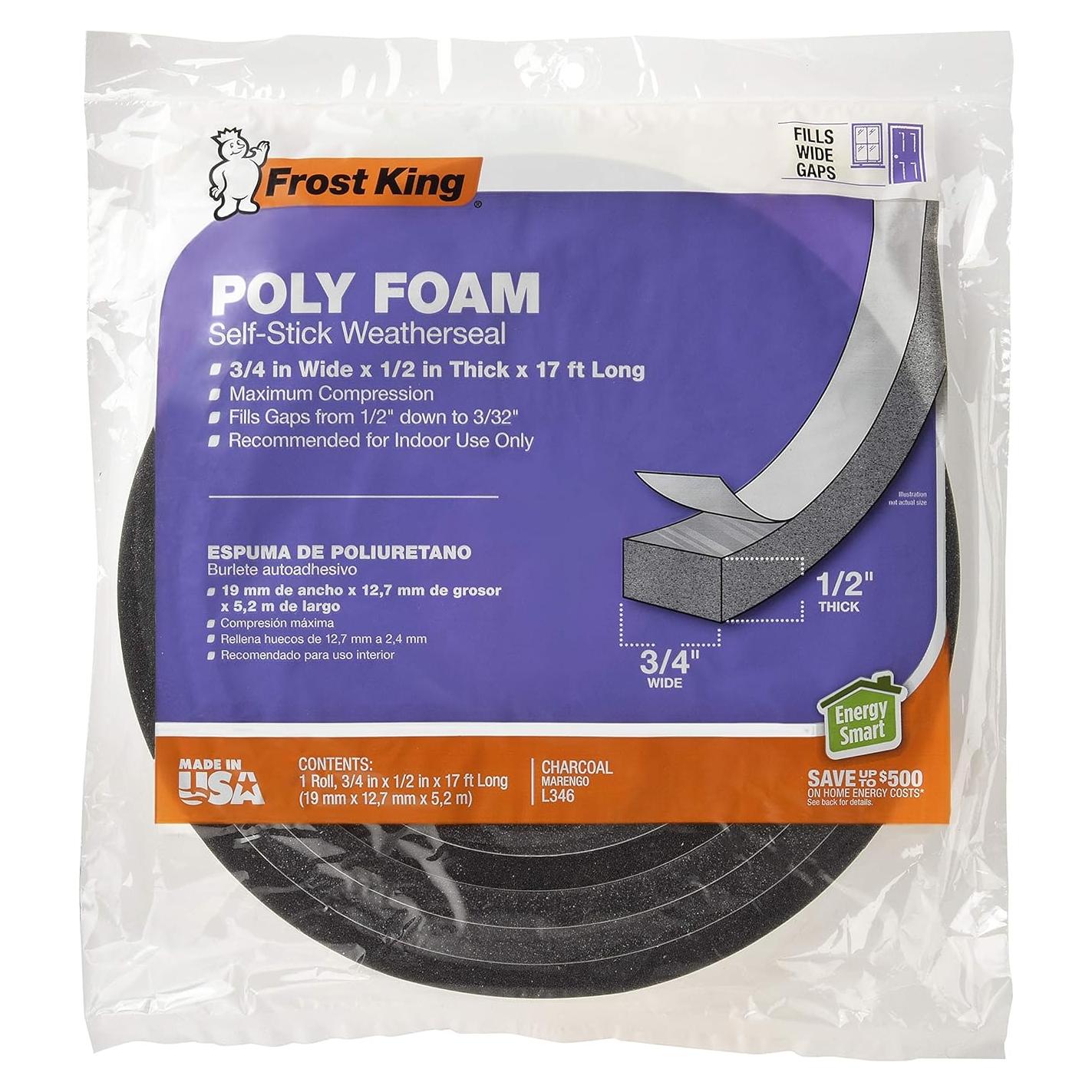 Cinta de Espuma Autoadhesiva Frost King L346 5.18 m x 1.9 cm