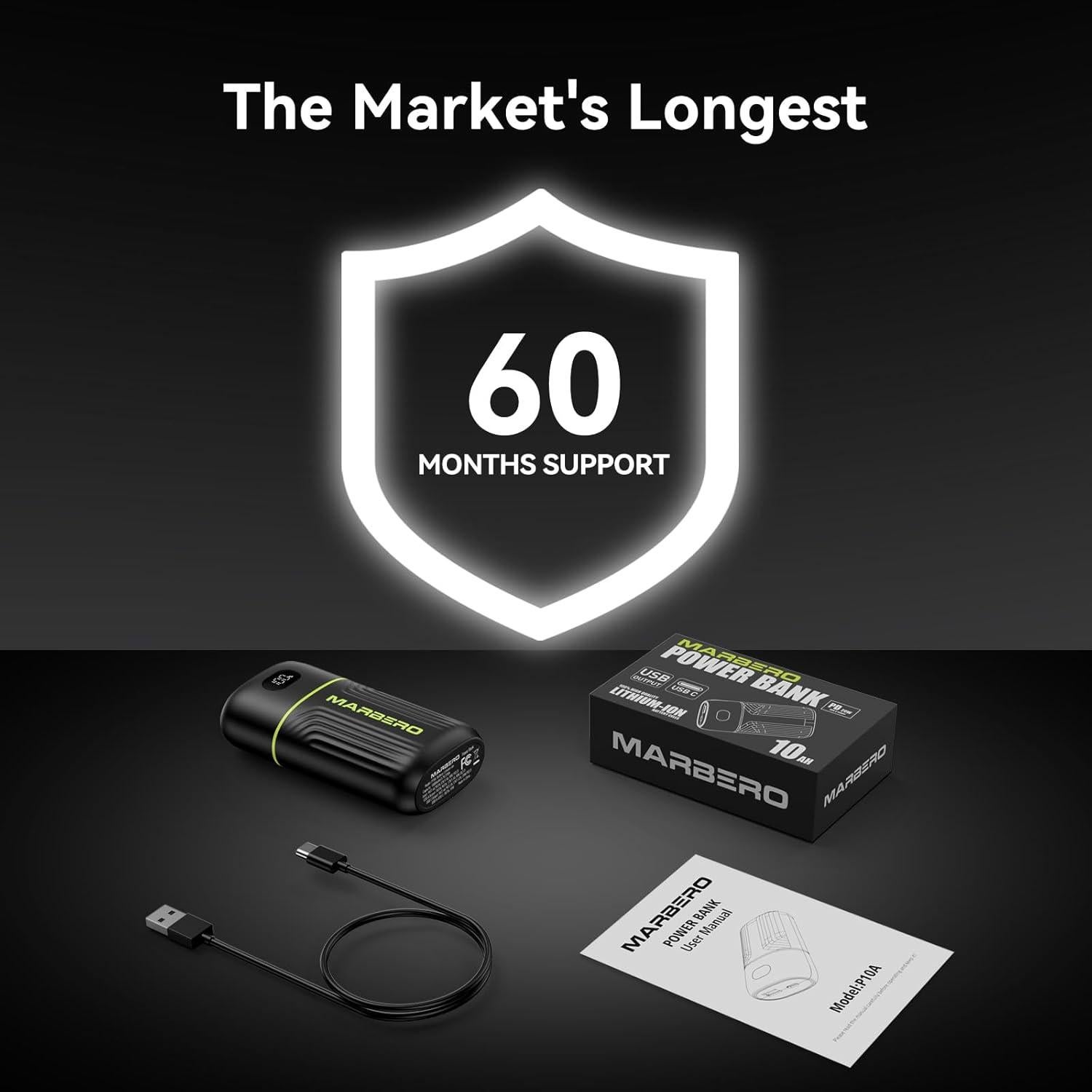 Cargador Portátil MARBERO P10A 10000mAh USB-C Carga Rápida