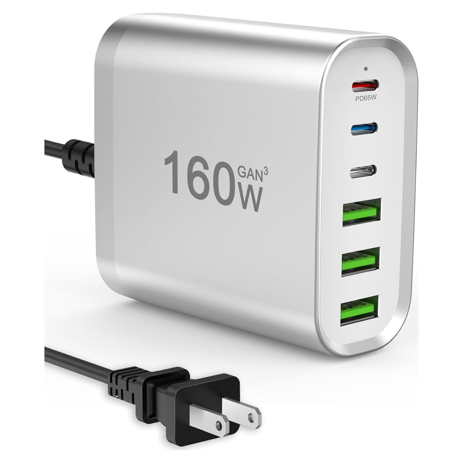 Cargador Rápido USB C 160W 6 Puertos Shenzhen HeFod