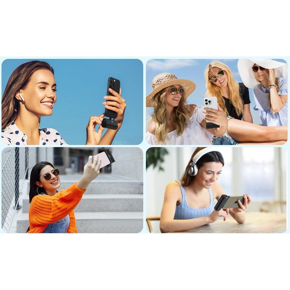 Cargador Portátil USB-C 5200mAh 2-Pack para iPhone 16/15