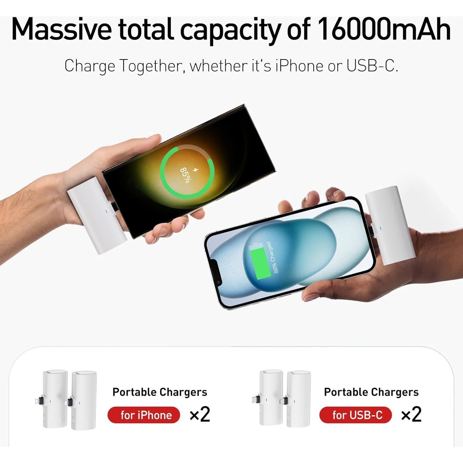 Cargador Portátil iWALK LinkPod 4000mAh Set de 4 Baterías