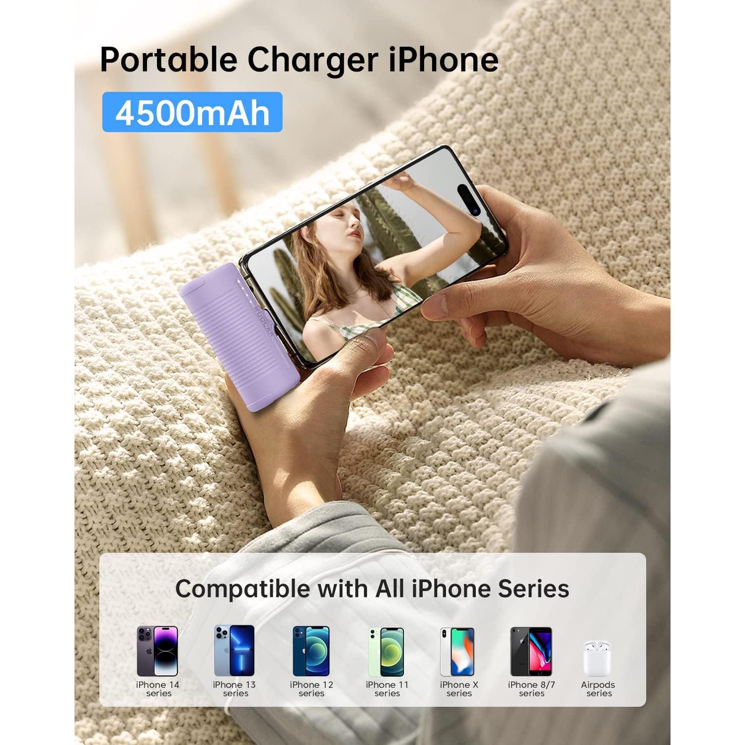 Cargador Portátil Kuulaa 4500mAh para iPhone y AirPods