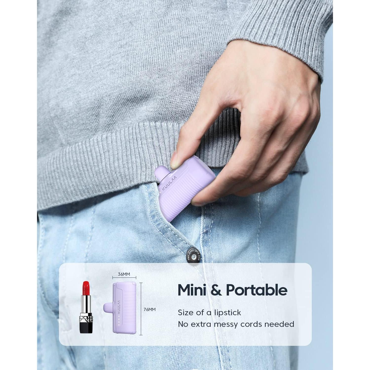 Cargador Portátil Kuulaa 4500mAh USB-C para iPhone y Android