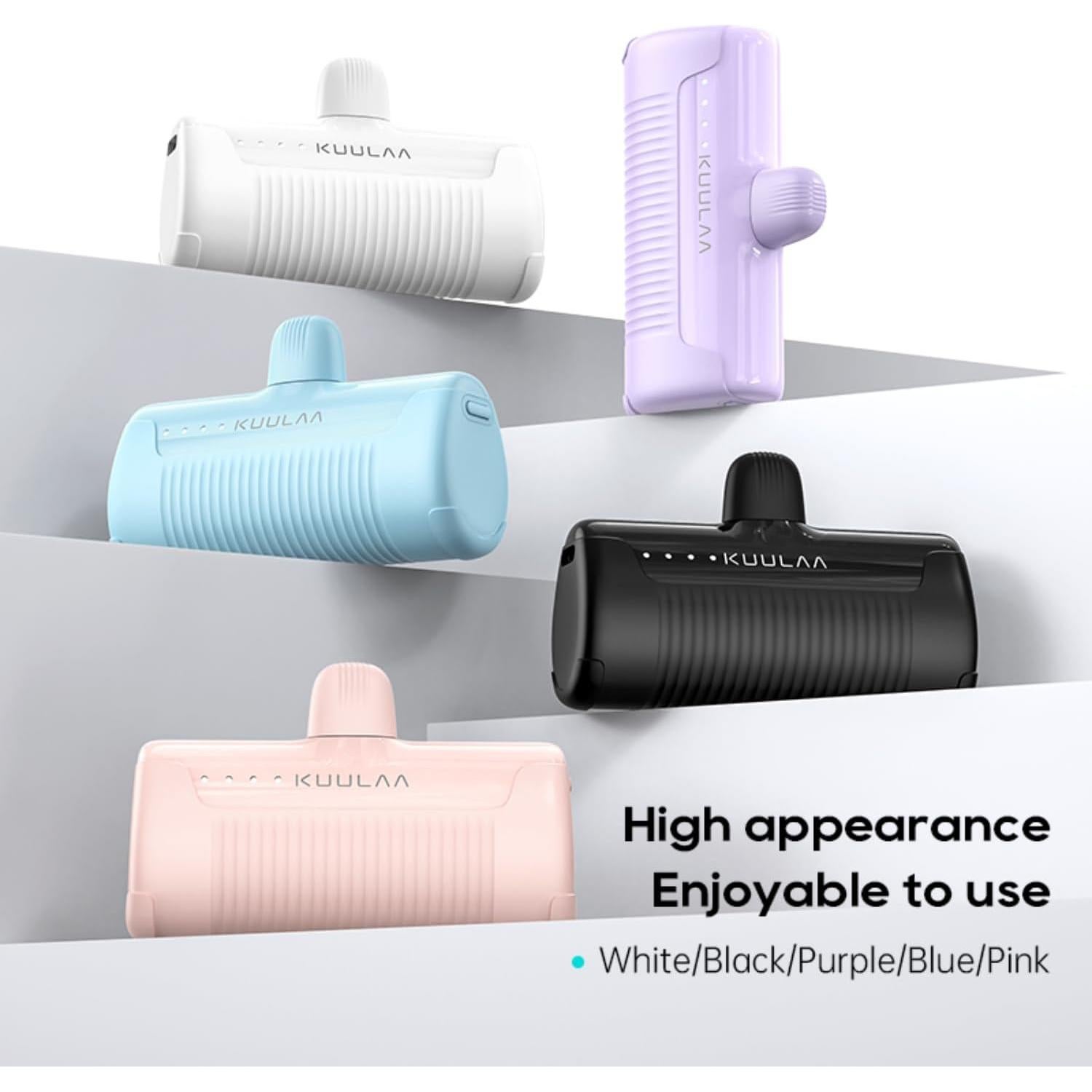 Cargador Portátil Kuulaa 4500mAh USB-C para iPhone y Android