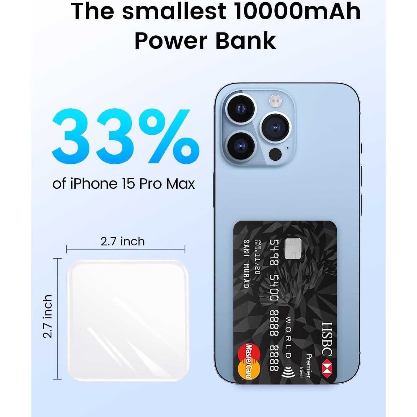 Banco de Energía 10000mAh Shenzhen Meimei Carga Rápida USB-C