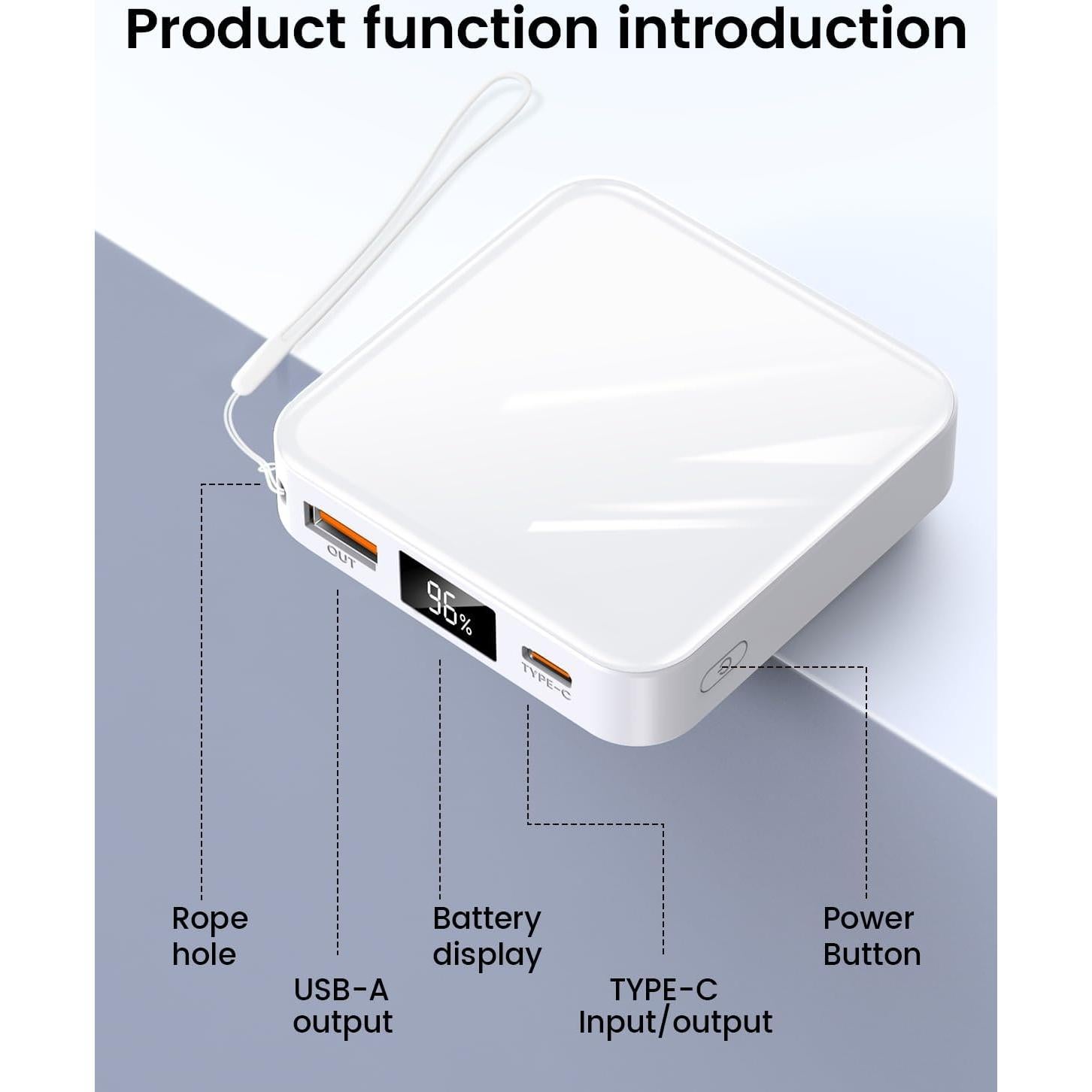 Banco de Energía 10000mAh Shenzhen Meimei Carga Rápida USB-C
