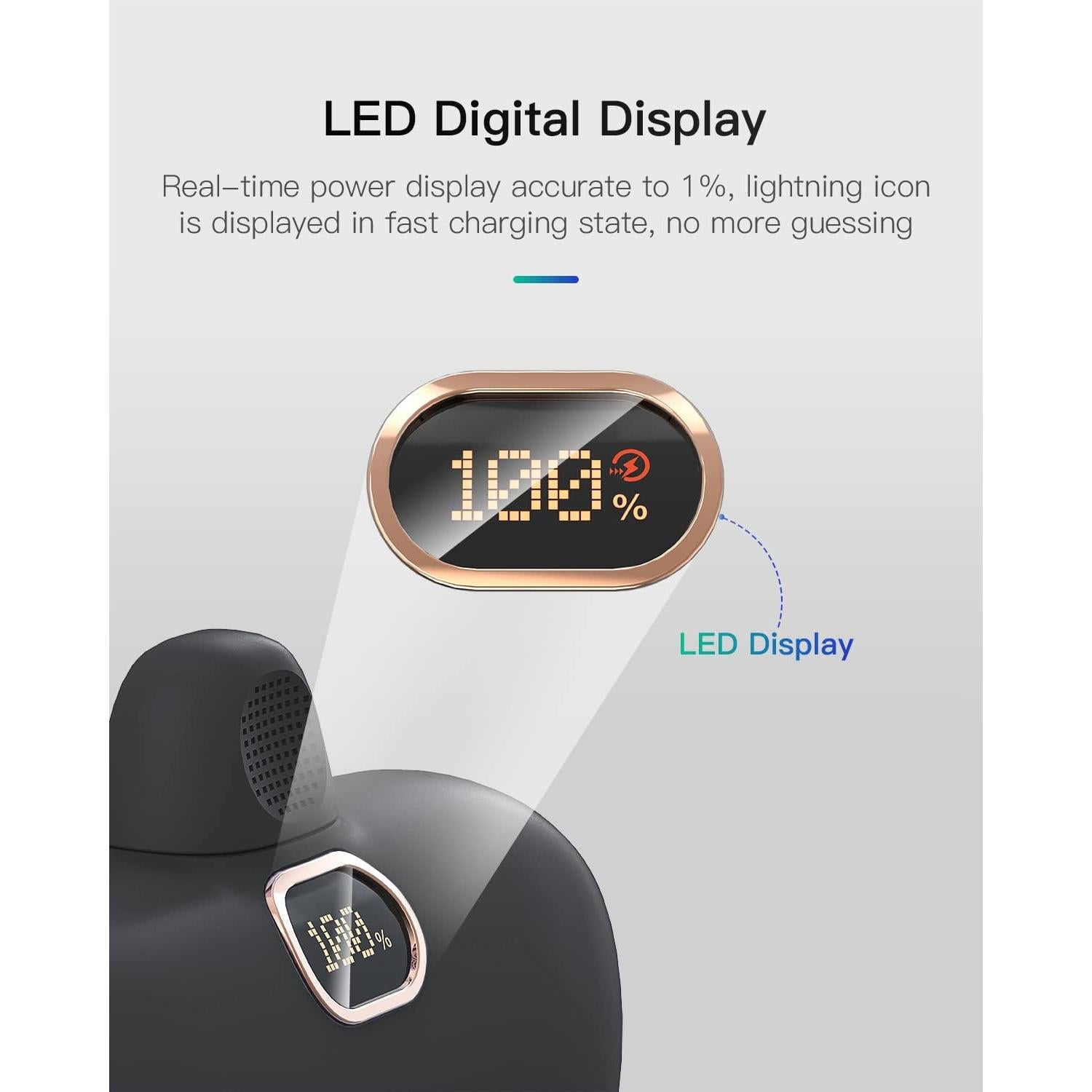 Cargador Portátil Kuulaa 5000mAh con Cable Lightning Integrado