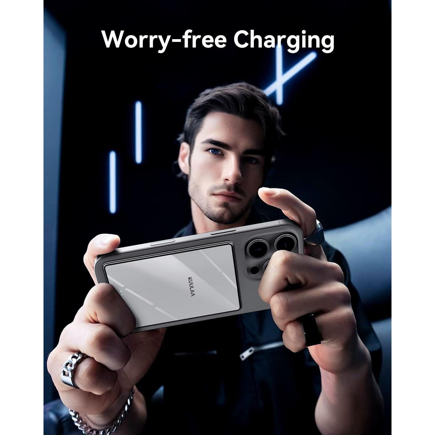 Batería Portátil MagSafe Kuulaa 5000mAh Carga Rápida USB-C